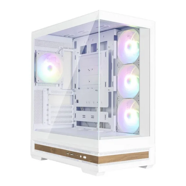 Zalman P40 Namu ATX Mid-Tower Computer Case, 4x 120mm Pre-Installed Fan, Up to 360mm Radiator & 10x 120mm Fan Support, Steel, Plastic, Tempered Glass, White | P40-Namu – Main image Zalman P40 Namu ATX Mid-Tower Computer Case, 4x 120mm Pre-Installed Fan, Up to 360mm Radiator & 10x 120mm Fan Support, Steel, Plastic, Tempered Glass, White | P40-Namu – Main image