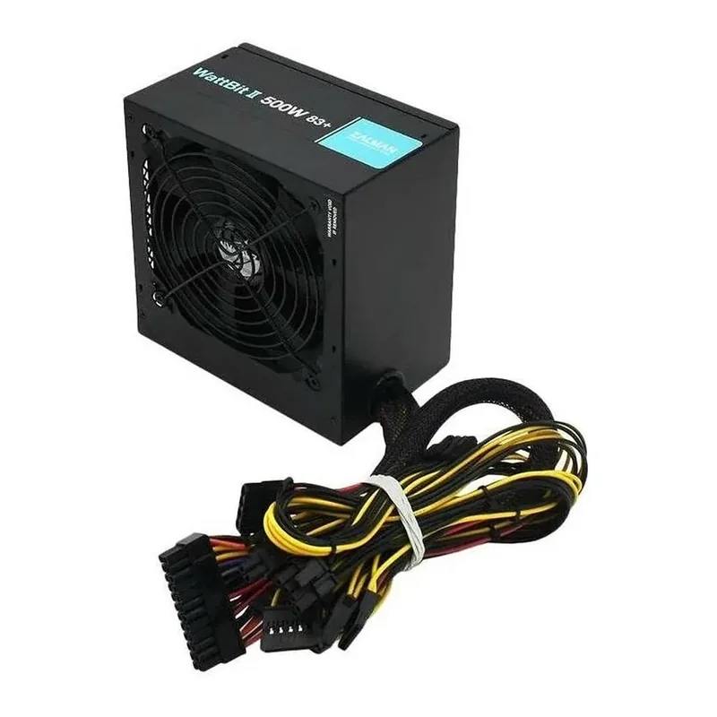 Zalman Wattbit II 500W Power Supply, Standard ATX Size, Sleeves Cable, Quiet 120 Fan, Honeycomb Ventilation, Non-Modular, RoHS Compliant, Black | ZM500-XEII – Gallery image 3 Zalman Wattbit II 500W Power Supply, Standard ATX Size, Sleeves Cable, Quiet 120 Fan, Honeycomb Ventilation, Non-Modular, RoHS Compliant, Black | ZM500-XEII – Gallery image 3