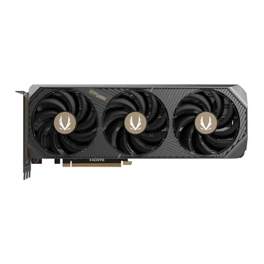 ZOTAC GAMING GeForce RTX 5080 SOLID CORE Graphics Card, 16GB GDDR7 256-Bit Memory, 2617 MHz Engine Clock, 30 Gbps Memory Clock, 10752 CUDA Cores, PCI – Gallery image 1 ZOTAC GAMING GeForce RTX 5080 SOLID CORE Graphics Card, 16GB GDDR7 256-Bit Memory, 2617 MHz Engine Clock, 30 Gbps Memory Clock, 10752 CUDA Cores, PCI – Gallery image 1