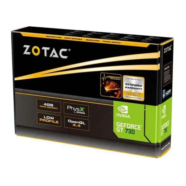 ZOTAC GeForce GT 730 4GB DDR3 Graphics Card | ZT-71115-20L – Main image ZOTAC GeForce GT 730 4GB DDR3 Graphics Card | ZT-71115-20L – Main image