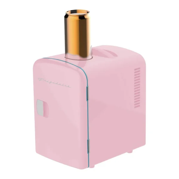 008b0ec8-4c95-4a3b-b225-9c6677f11bd9.jpg Frigidaire - 6-Can Mini Fridge with Can Holder on Top - Pink