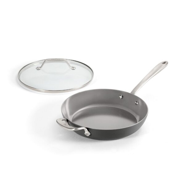 00f4c378-abc9-4140-bc4a-57f9e6e489d0.jpg All Clad - All-Clad 10.5" HA1® Ceramic Nonstick Fry Pan with Lid, Light - Gray