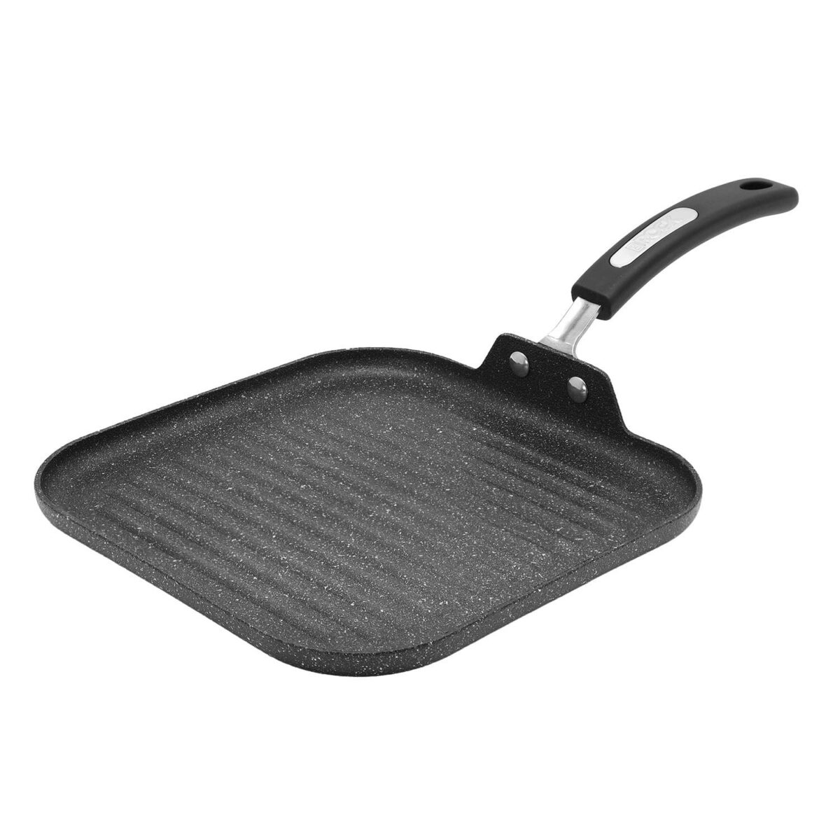 01f6197d-cd3c-4024-8efe-74d74ce318ec.jpg THE ROCK by Starfrit - 10" Terra Collection Nonstick Grill Pan with Bakelite Handle - Black