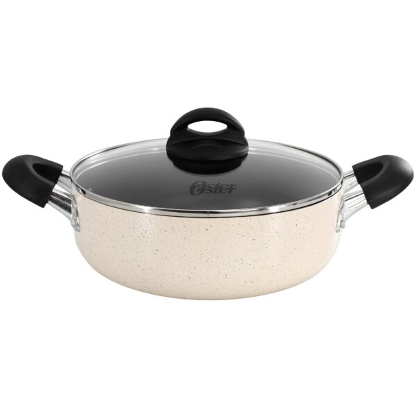 0364dae9-ed5a-4fed-836e-9d874b1171b9.jpg Oster - Clairborne 3.6 Quart Nonstick Aluminum Caldero with Lid - Linen