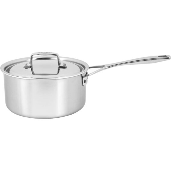 03f64fd3-b5ff-4346-9b56-43d0049eda2c.jpg Demeyere - Essential 5, 3 qt Saucepan with Lid 5 Ply Made in Belgium - Stainless Steel