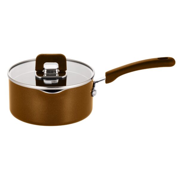 03f79a21-b1c5-4808-aded-f30a0b8ba2a7.jpg NutriChef - 1.5Qt Saucepan with Lid, Non-Stick Stylish Kitchen Cookware with Foldable Knob, Works with NCCWSTKBR - Brown