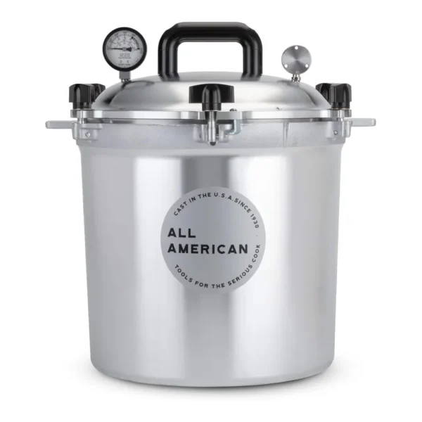 0522bd07-b756-496d-8a2b-c5d2122338ad.jpg All American 925 1930: 25qt Pressure Cooker/Canner Suitable for Gas or Electric Stoves - Made in the USA – Stainless Steel