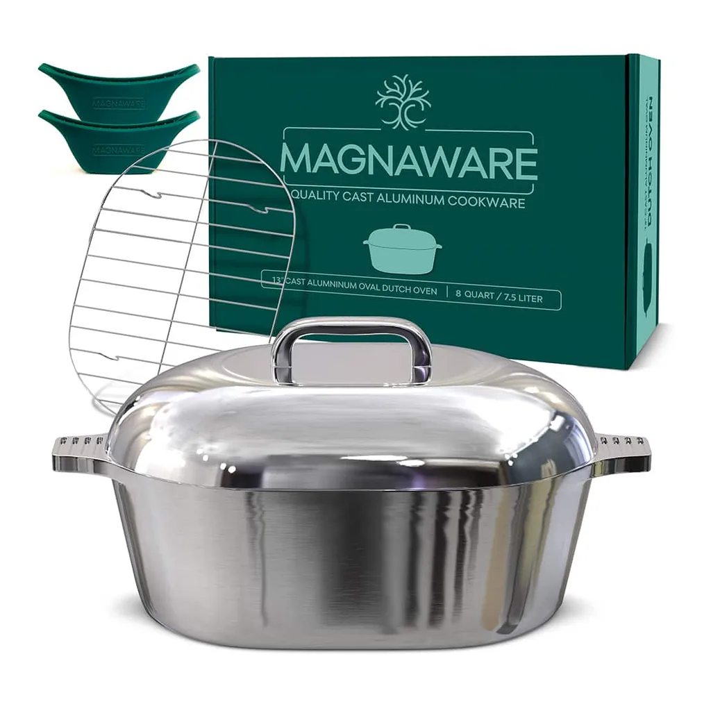 059c203f-e5aa-49cb-aa3b-0da42899fb51.jpg Magnaware - Oval Dutch Oven with Lid - 8 Quart (13 Inch) - Aluminum