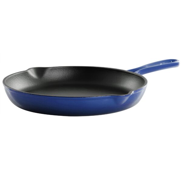 077bfa2b-49b8-4e9c-a7df-cef2d81e7995.jpg MegaChef - Round 10.25 Inch Enameled Cast Iron Skillet in Gradient - Dark Blue