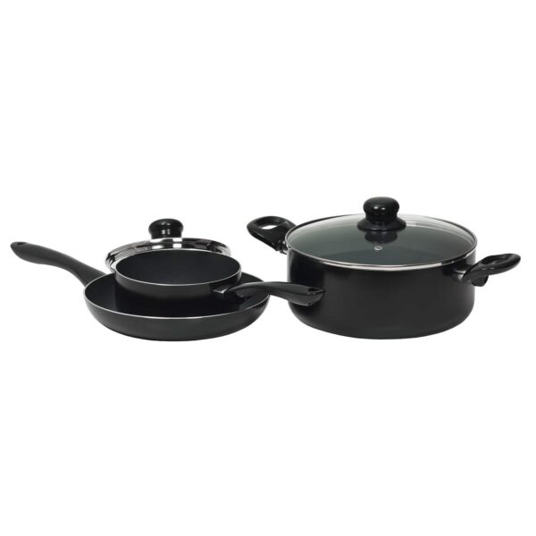 08ba07d4-ddb6-41bd-95d7-530f96cecd48.jpg Starfrit - Simplicity 5-Piece Cookware Set with Bakelite Handles - Black