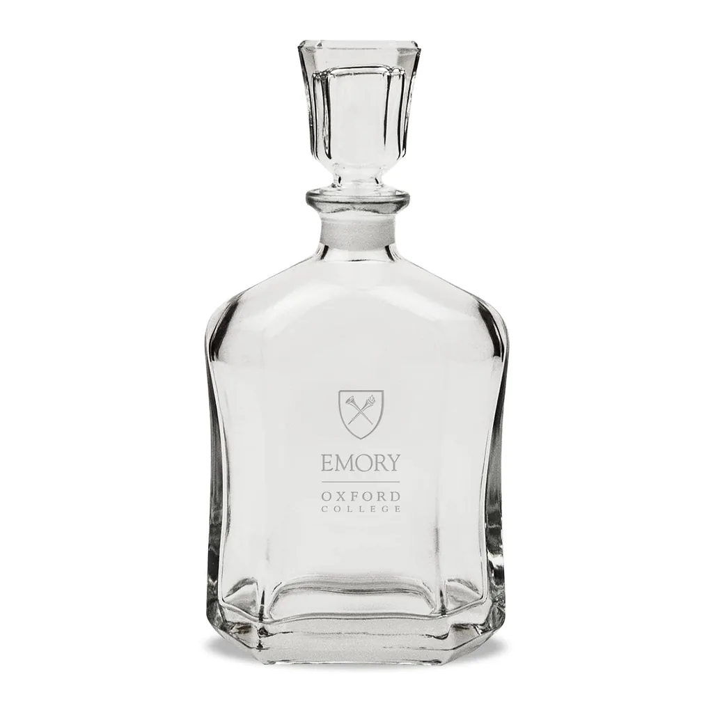 090e89eb-e315-493b-b93c-777ad67abd93.jpg Jardine - Oxford College Team Design 23.75oz. Crystal Whiskey Decanter - Multicolor