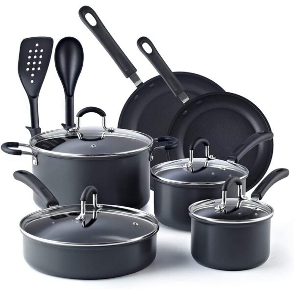 0ad75bf9-45db-4274-8073-f92020894cb6.jpg Cook N Home - 12-Piece Hard Anodized Aluminum Nonstick Cookware Set - Black