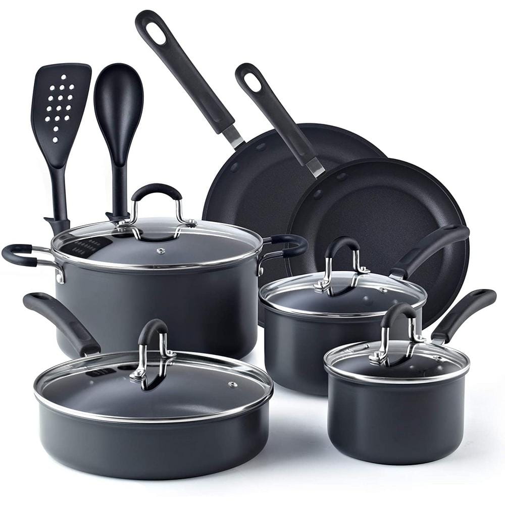 0ad75bf9-45db-4274-8073-f92020894cb6.jpg Cook N Home - 12-Piece Hard Anodized Aluminum Nonstick Cookware Set - Black