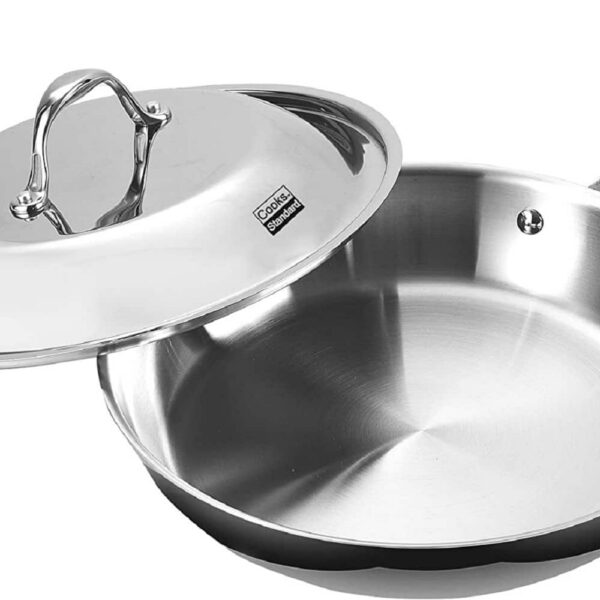 0ca1f8b2-02ab-4e44-b00f-5860ff0def9f.jpg Cooks Standard - Multi-Ply Clad 12-Inch Frying Pan with Lid, Everyday Wok Stir Fry Pan Kitchen Skillet, Stay-Cool Handle - Stainless Steel