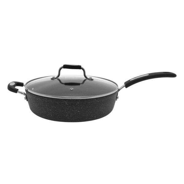 0d680a49-1954-43a9-8b24-3e6d019b6a76.jpg THE ROCK by Starfrit - 12" Deep Fry Pan with Lid and Bakelite Handle - Black