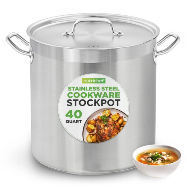 0e11f18f-5f45-4133-9843-0e1e2647c536.jpg NutriChef - 40-Quart Stainless Steel Stockpot, Heavy Duty with Lid, Induction-Compatible - NCSPT40Q - Silver