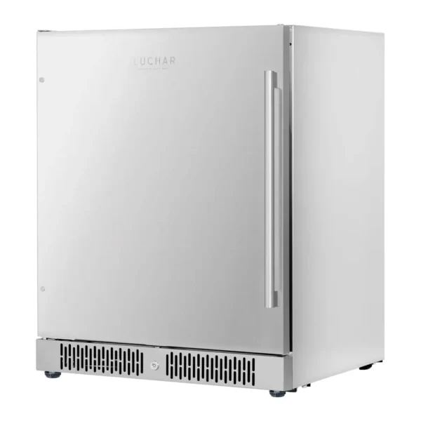 0e91825f-d30f-4bc3-a4fc-46682ee2847f.jpg Akicon - Luchar 24” Mini Beverage Refrigerator with Glass Door Holds 164 Cans Built-in for Home - Stainless Steel