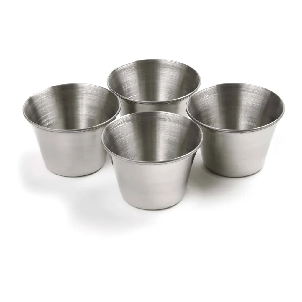 0ff74d62-4f09-434e-bbae-549f6893722b.jpg Norpro - Stainless Steel Butter and Sauce Cups, Set of 4 - White