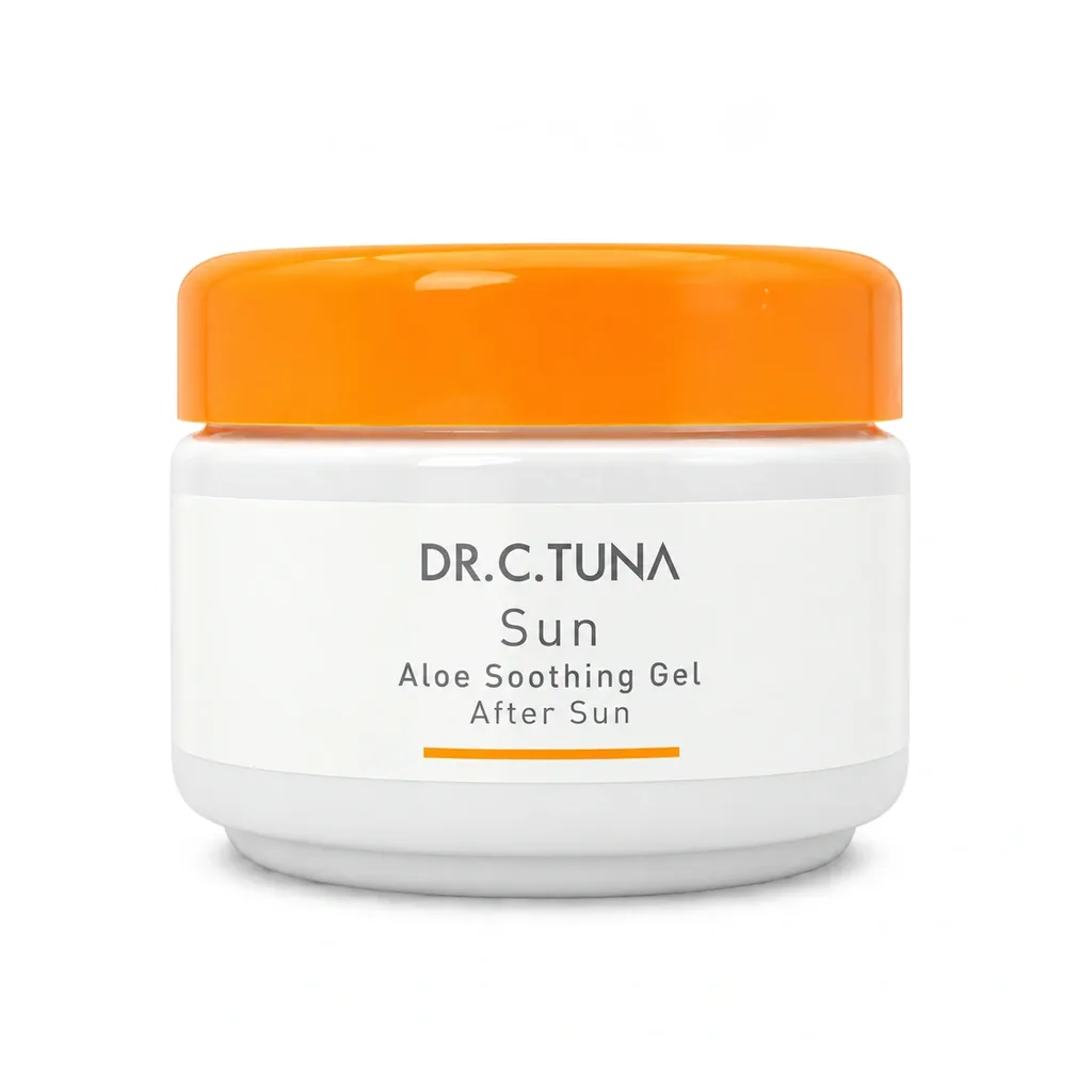 FARMASI Dr. C. Tuna Sun Aloe Soothing Gel After Sun – Jar on white background FARMASI Dr. C. Tuna Sun Aloe Soothing Gel After Sun – Jar on white background
