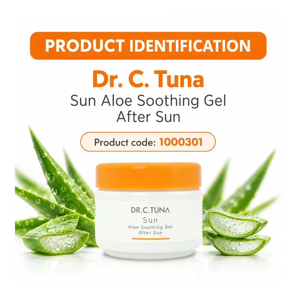FARMASI Dr. C. Tuna Sun Aloe Soothing Gel After Sun – Product identification and manufacturer code 1000301 FARMASI Dr. C. Tuna Sun Aloe Soothing Gel After Sun – Product identification and manufacturer code 1000301
