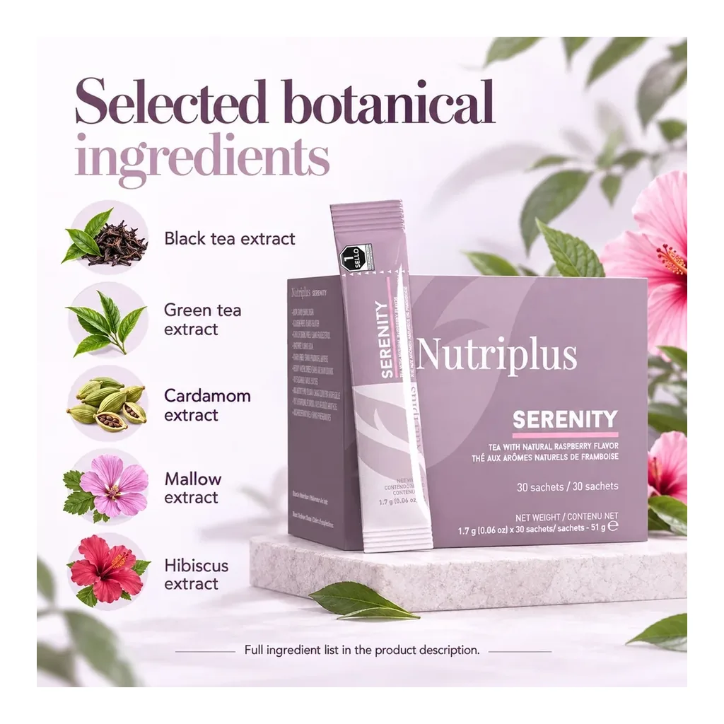 FARMASI Nutriplus Serenity Raspberry Tea – Selected verified botanical extracts FARMASI Nutriplus Serenity Raspberry Tea – Selected verified botanical extracts