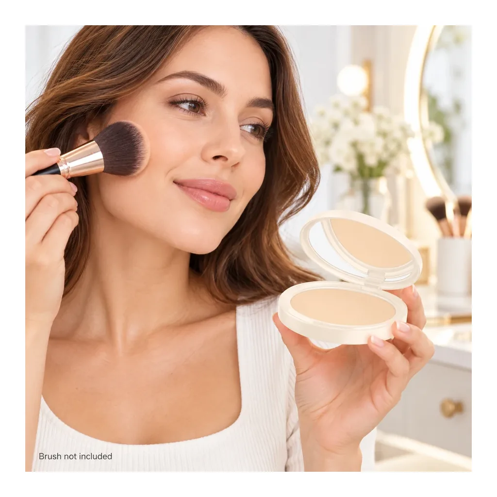 FARMASI BB Powder 01 Cool Light — Usage scene FARMASI BB Powder 01 Cool Light, usage scene