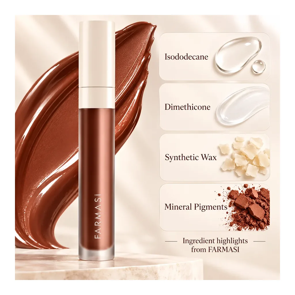 FARMASI Matte Liquid Lipstick Fall Edition Determined — Selected ingredients FARMASI Matte Liquid Lipstick Fall Edition in shade Determined, selected ingredients
