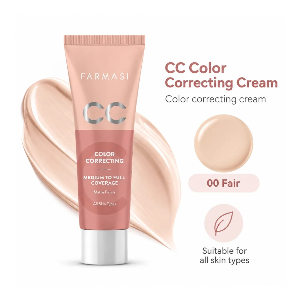FARMASI CC Color Correcting Cream 00 Fair — Product features FARMASI CC Color Correcting Cream in shade 00 Fair, product features