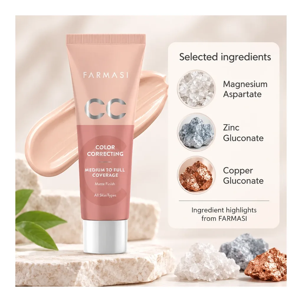 FARMASI CC Color Correcting Cream 00 Fair — Selected ingredients FARMASI CC Color Correcting Cream in shade 00 Fair, selected ingredients