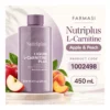 FARMASI Nutriplus L-Carnitine Apple & Peach – Product code 1002498 and 450 mL bottle FARMASI Nutriplus L-Carnitine Apple & Peach – Product code 1002498 and 450 mL bottle