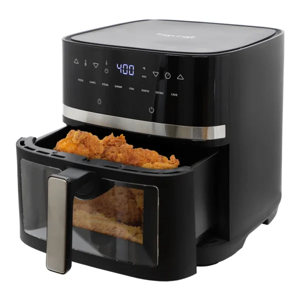 10119042_sd.jpg MegaChef - 8.5 Quart Digital Electric Air Fryer with Transparent Window - Black