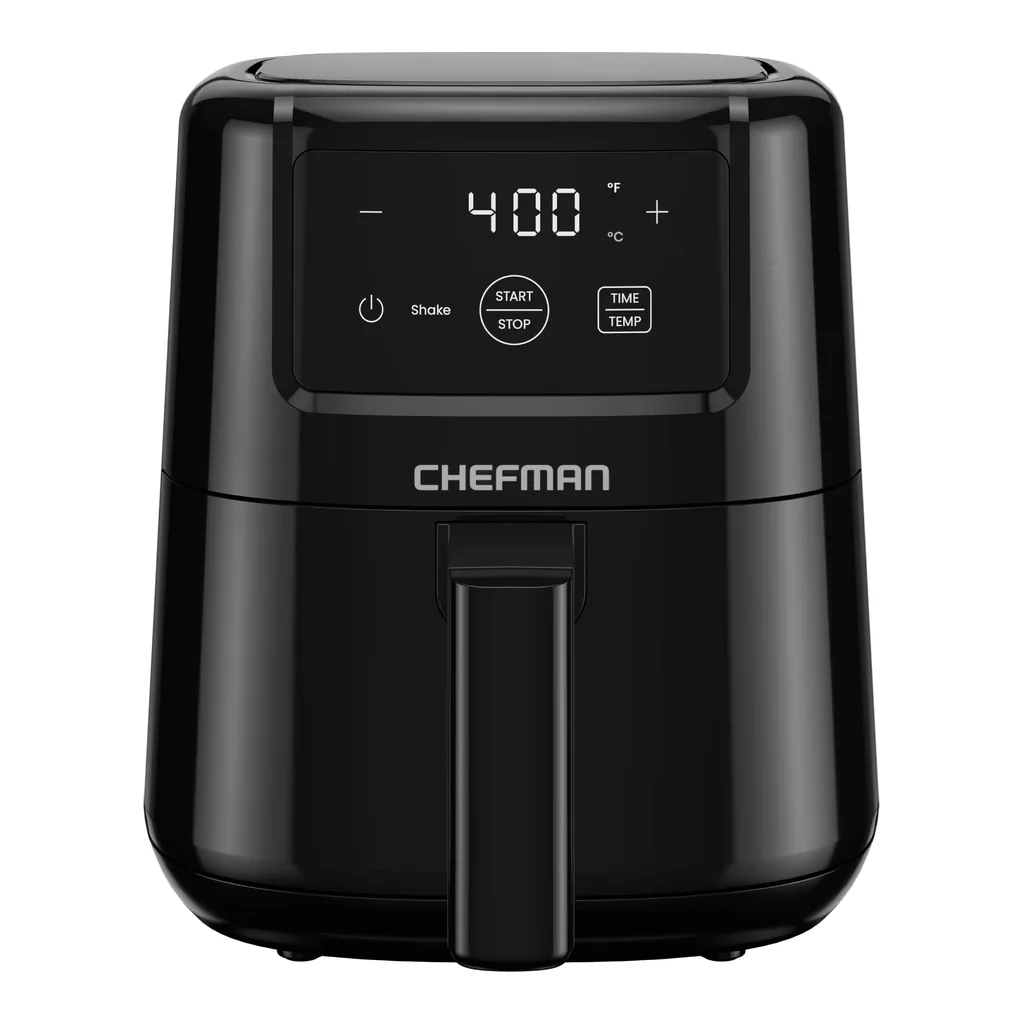 10736828_sd.jpg Chefman - 2 Qt Compact Air Fryer with Digital Display and Shake Reminder - Black