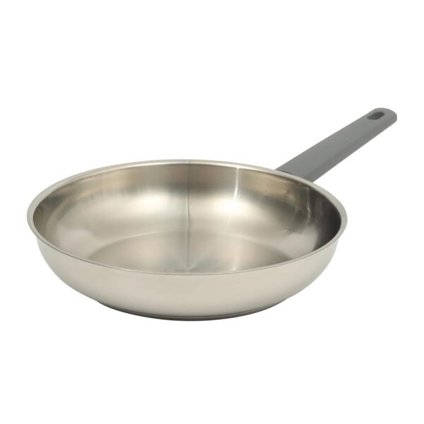 107584ec-d9ea-4905-a0a6-6871bc879064.jpg Oster - Beauford 10 Inch Stainless Steel Frying Pan with Soft-Touch Handle - Silver