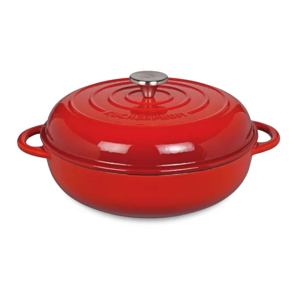 111b5c0e-a55b-4712-bf8c-cab8f5d0b651.jpg Kuchenprofi - Provence Enameled Cast Iron Casserole, 11" dia., 4.1 qt - Classic Red