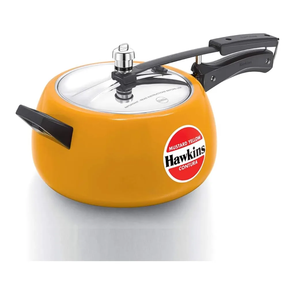 117e5359-cf2f-40f3-aa6a-fdc70c17cde1.jpg Hawkins CMY50 5L Pressure Cooker Ceramic Coated – Mustard Yellow