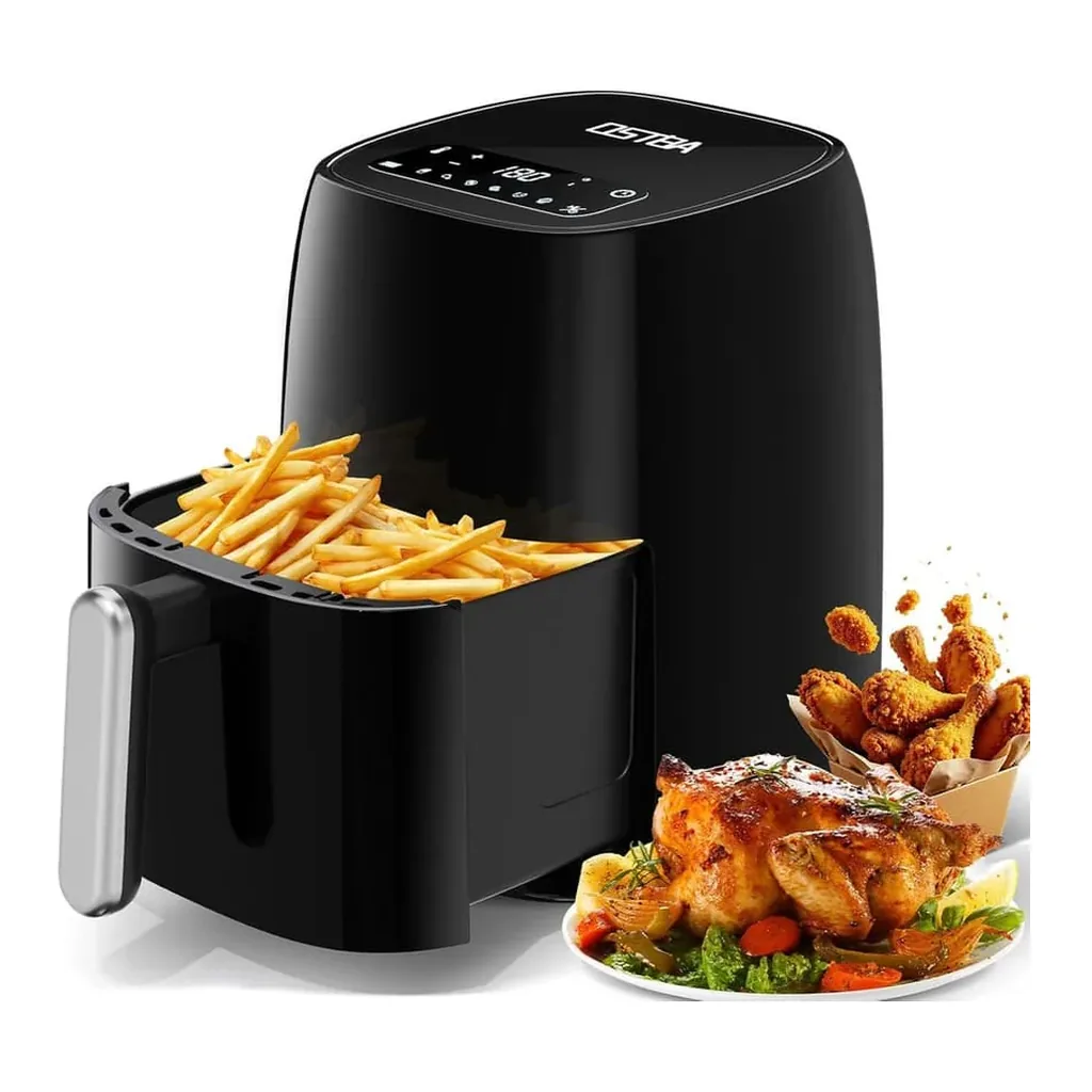 13059942_sd.jpg OSTBA - 4.5QT Air Fryer, LED Touch Screen, 6 Presets - Black