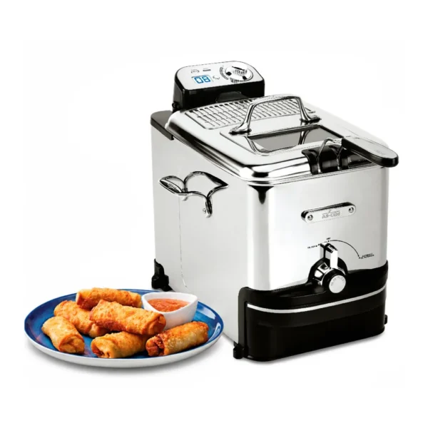 13120468_sd.jpg All-Clad - All-Clad 3.5L Ez Clean Pro Deep Fryer with Digital Timer and Oil Filtration System - Silver