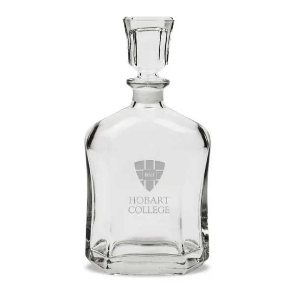 14390a43-d85c-40ad-88d1-5a8b766a6fc5.jpg Jardine - Hobart & William Smith Colleges Team 23.75oz. Crystal Whisky Decanter - Multicolor
