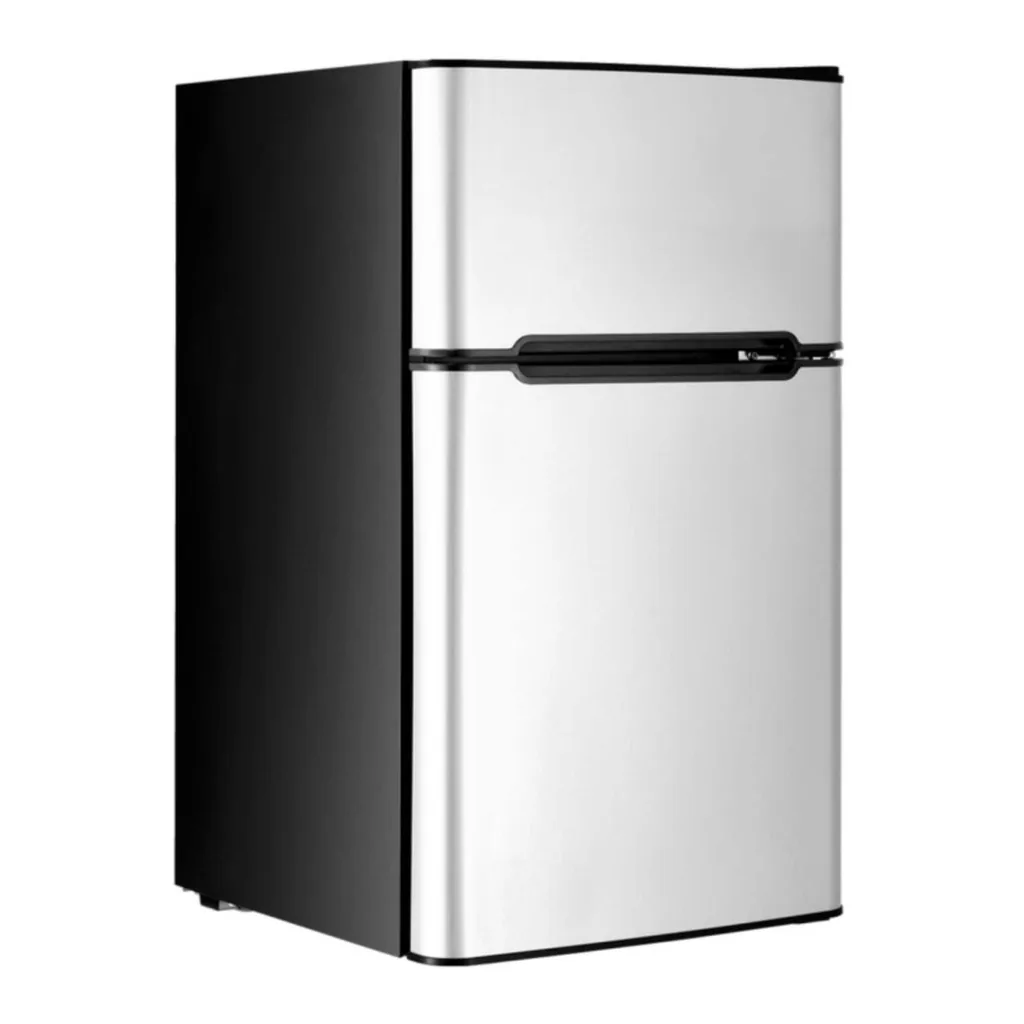 1472f22c-b6f5-416e-b71c-938789c9ac37.jpg LUCKY ONE - 3.2 cu ft Freestanding Compact Refrigerator with Freezer - Glass Shelves LED Light - Gray