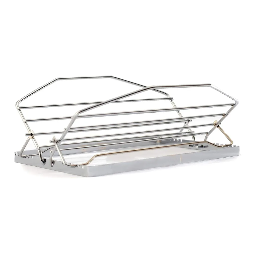1553f68d-12aa-49b5-983a-0f61f7027c42.jpg Norpro - Adjustable Roast Rack, 11 Inch Nickel-Plated, 7 Positions - Silver