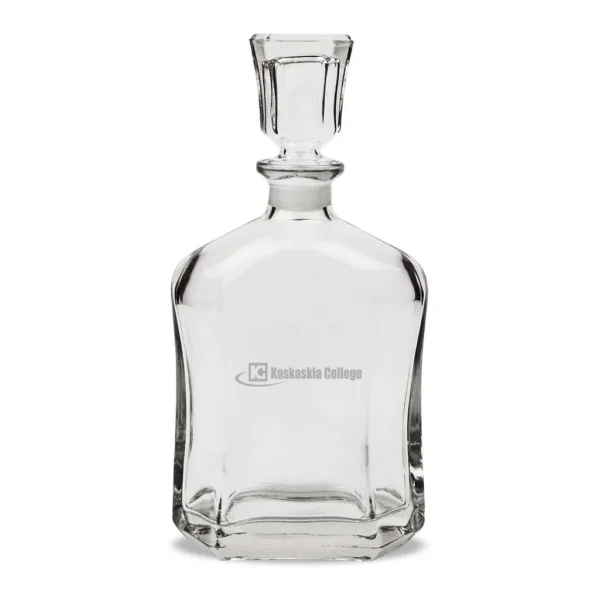1662f05d-426f-42c7-9247-92a4d21af8f2.jpg Jardine - Kaskaskia College Blue Devils 23.75oz. Crystal Whiskey Decanter - Multicolor