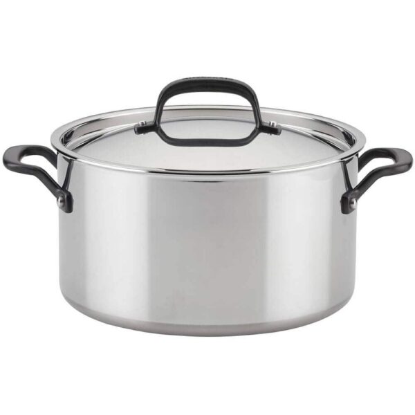 1866b9e6-ed3b-4bc1-963f-5160ce5df2f1.jpg KitchenAid - 30002 5-Ply Clad Stockpot with Lid, 8-Quart, Polished - Stainless Steel