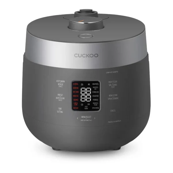 1941cbed-1db1-48de-b871-48e6e7b608d0.jpg Cuckoo CRP-ST1009FG 10-Cup (Uncooked) / 20-Cup (Cooked) Twin Pressure Rice Cooker & Warmer w/ Nonstick Inner Pot – Gray