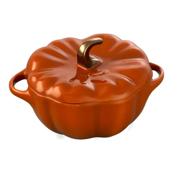 1a24cf48-96b8-4b2c-8179-07b6ce90e8d3.jpg Staub - Ceramic 16-oz Petite Pumpkin Cocotte - Burnt Orange