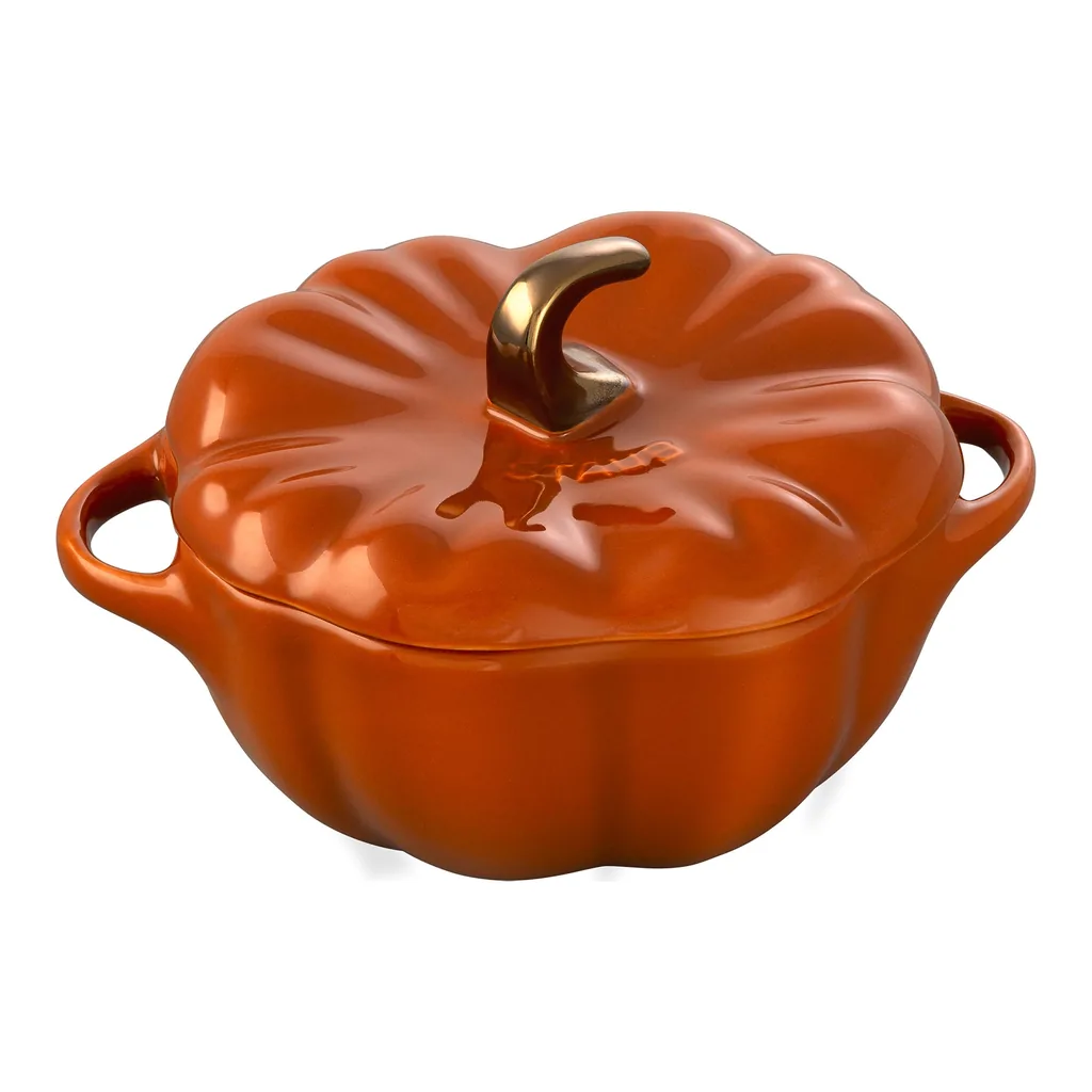 1a24cf48-96b8-4b2c-8179-07b6ce90e8d3.jpg Staub - Ceramic 16-oz Petite Pumpkin Cocotte - Burnt Orange