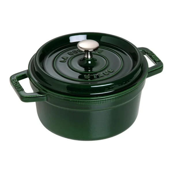 1ac84dbc-c6a7-49fd-9da9-2417fce11f79.jpg Staub - Cast Iron Round Dutch Oven, Made in France, 2.75-qt - Basil