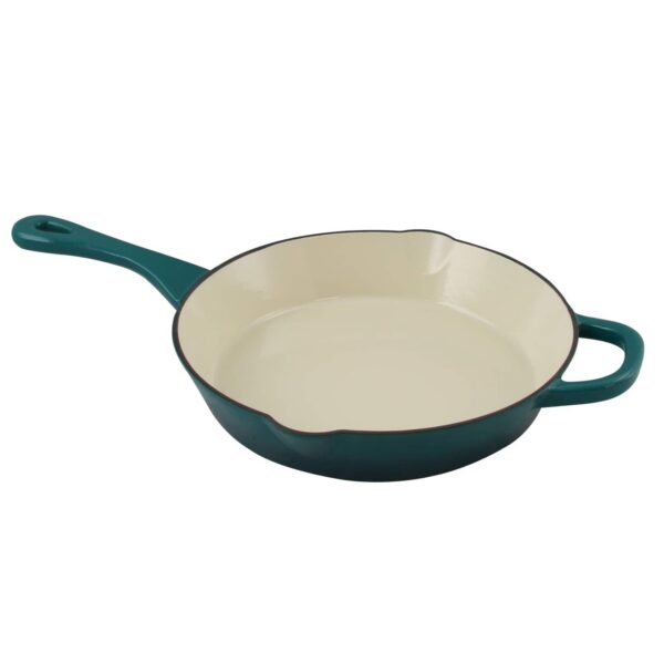 1c7ff505-e0c3-46af-acc4-73f6decbe86e.jpg Crockpot - Crock Pot Artisan 10 in. Round Enameled Cast Iron Skillet Ombre - Teal