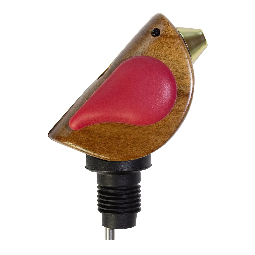 1cd1ca5e-53fb-407c-a434-f26e238f1a64.jpg Songbird Specialties - "Singing" Wine Bottle Pourer, Red - Brown, Red
