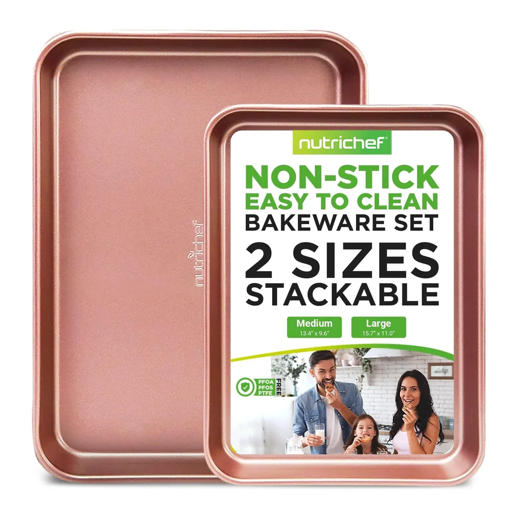 1cd94160-4439-4043-a42e-1f939029d839.jpg NutriChef - 2-Piece Nonstick Cookie Sheets for