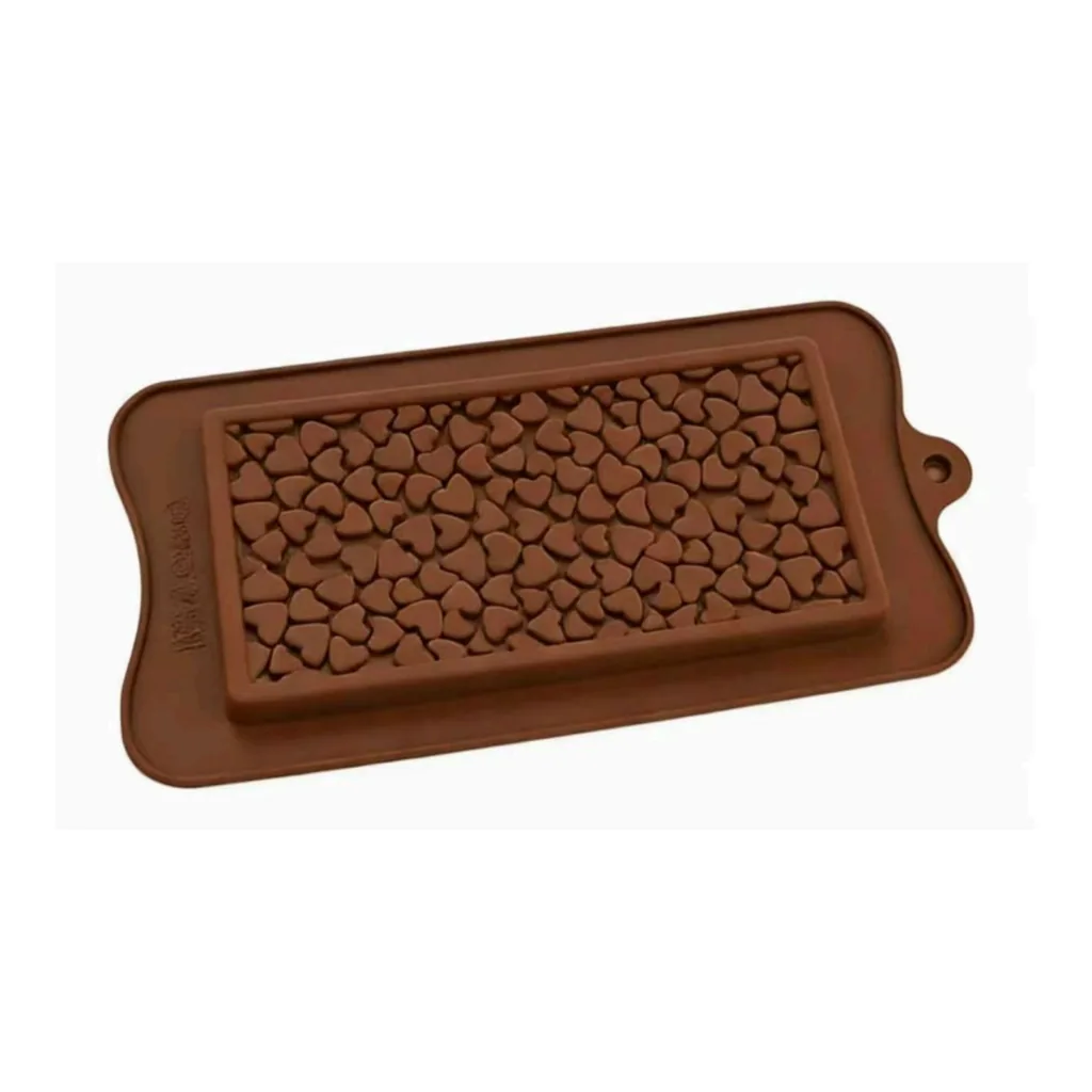 1f2cb4f3-0993-4244-8210-2ba3078c11c4.jpg Kitcheniva - Silicone Heart Design Chocolate Bar Mold (4.2 x 8.7 Inch)